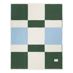 Maison Deux - Checked cotton blanket | Dark green