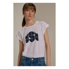 Soeur - Valentina organik pamuk ve keten T-shirt | Beyaz