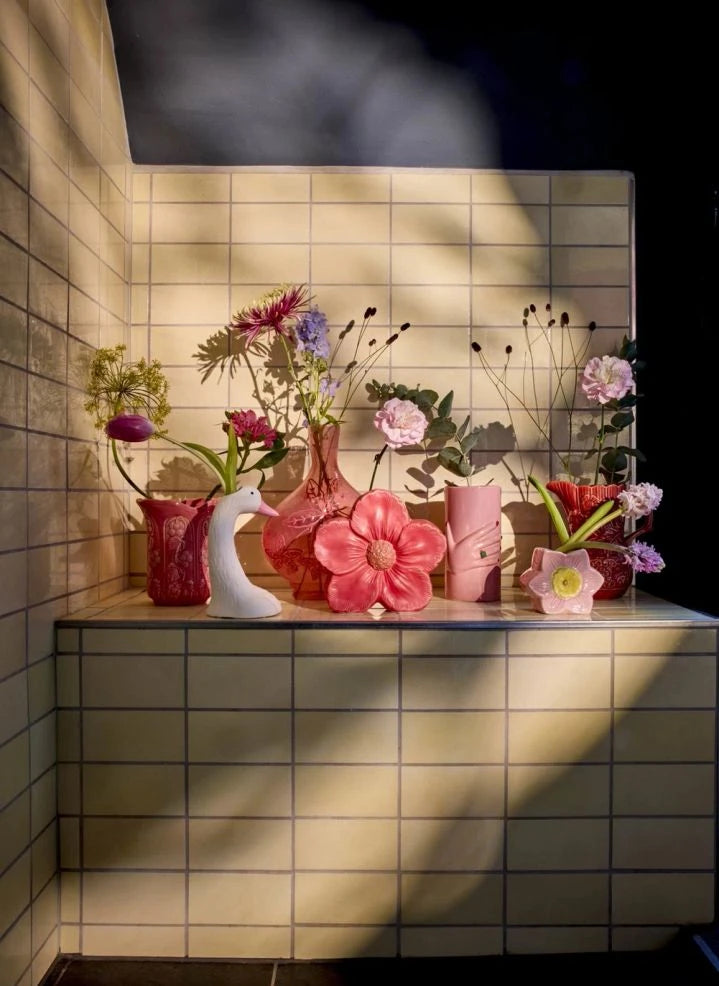 Rice - "Fleur" Seramik Vazo | Pudra Pembe