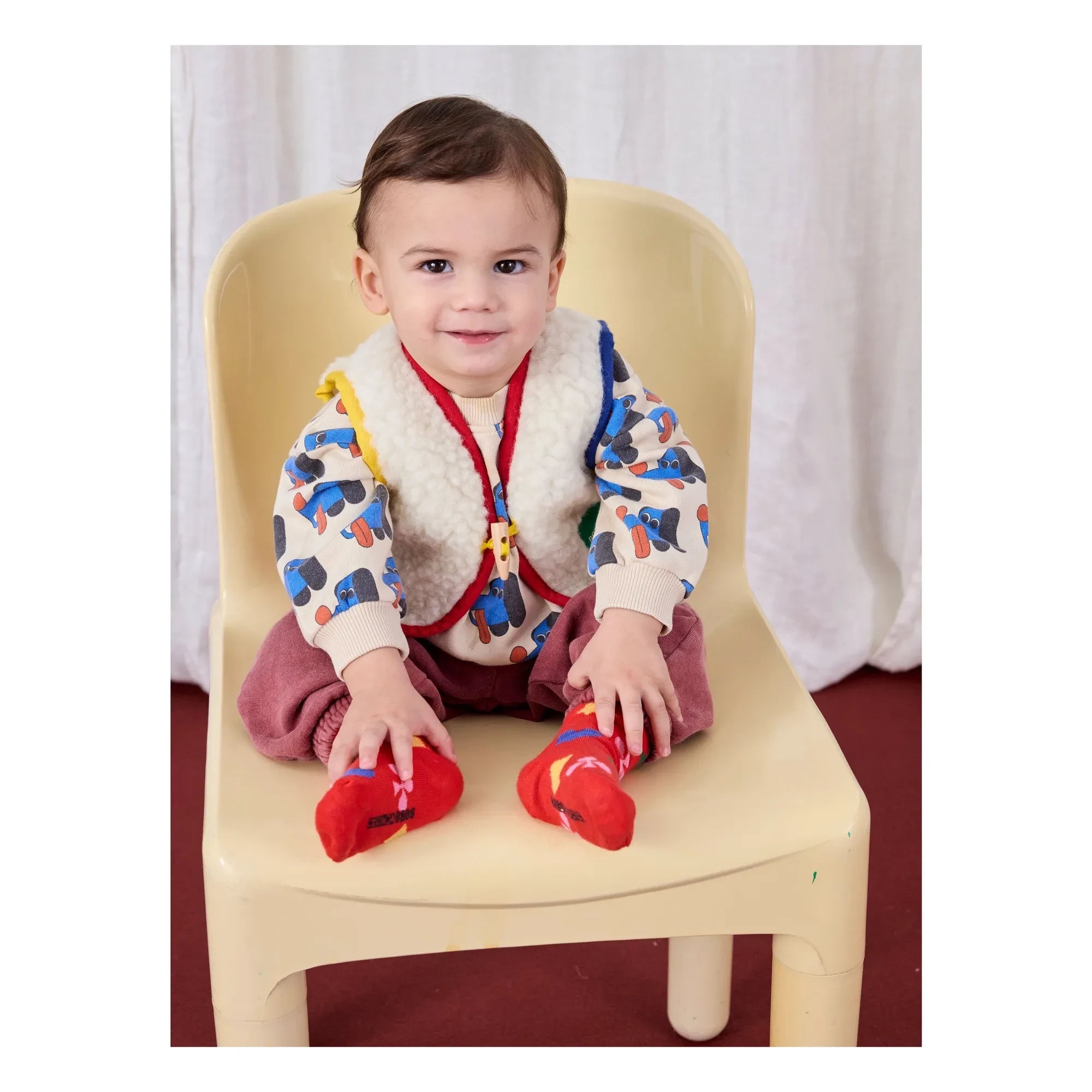 Bobo Choses - Sweat Dogs Bio-Baumwolle | Beige