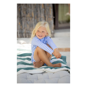 1+ in the family - Short de baño a rayas Morell | Azul claro