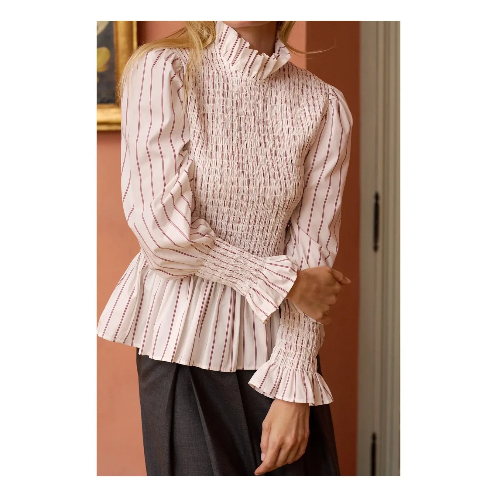 Maria de la Orden - Blusa de algodón Aleria de rayas | Crema
