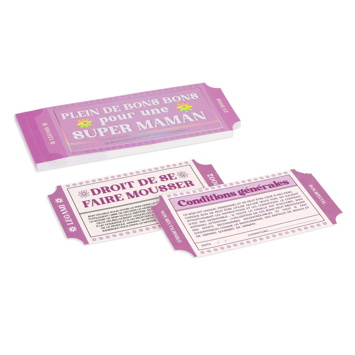 Legami - Kitap 24 Vouchers Mum - French - Gift Vouchers