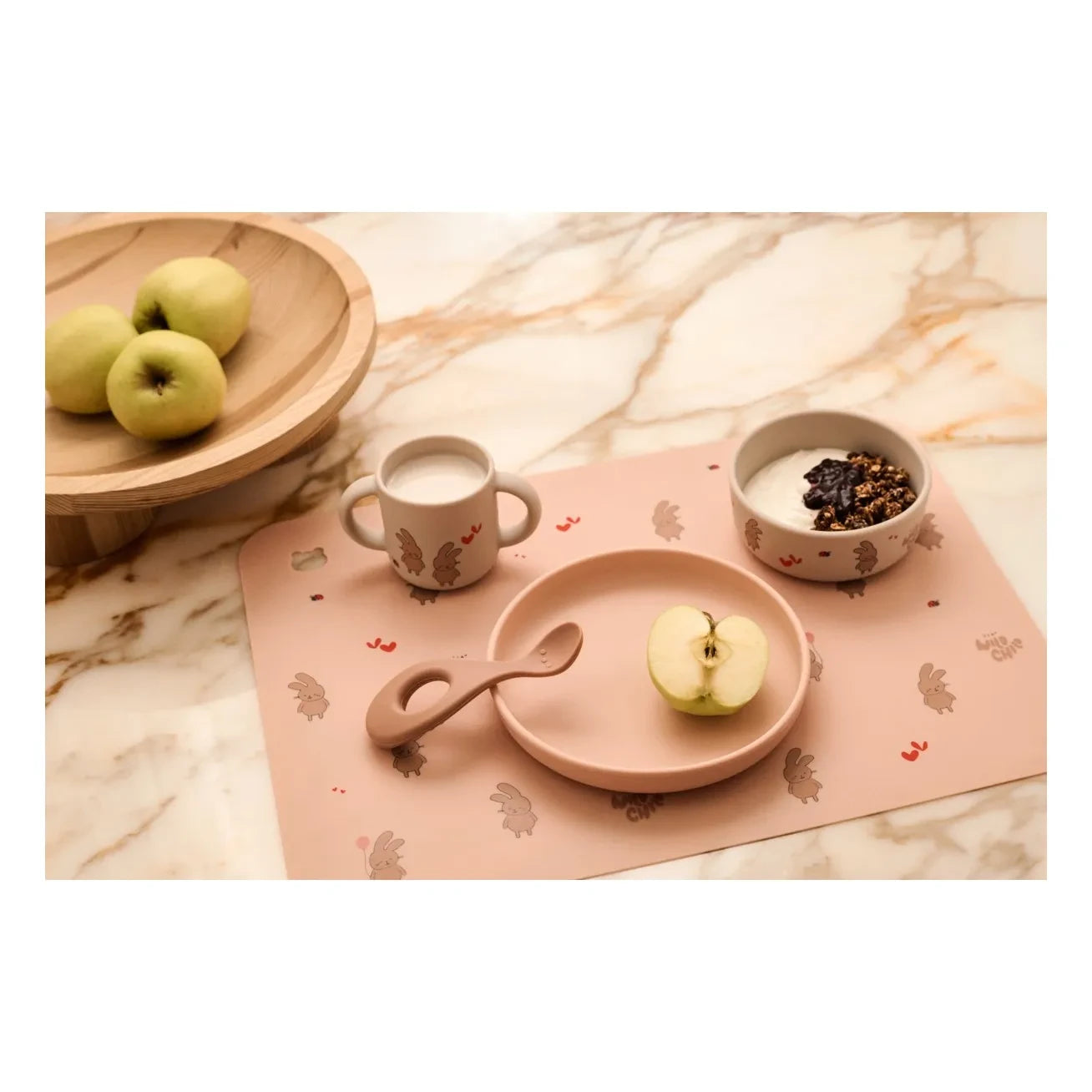 Liewood - Vivi Silikon-Ess-Set - 4-teiliges Set | Wild child/Rosey
