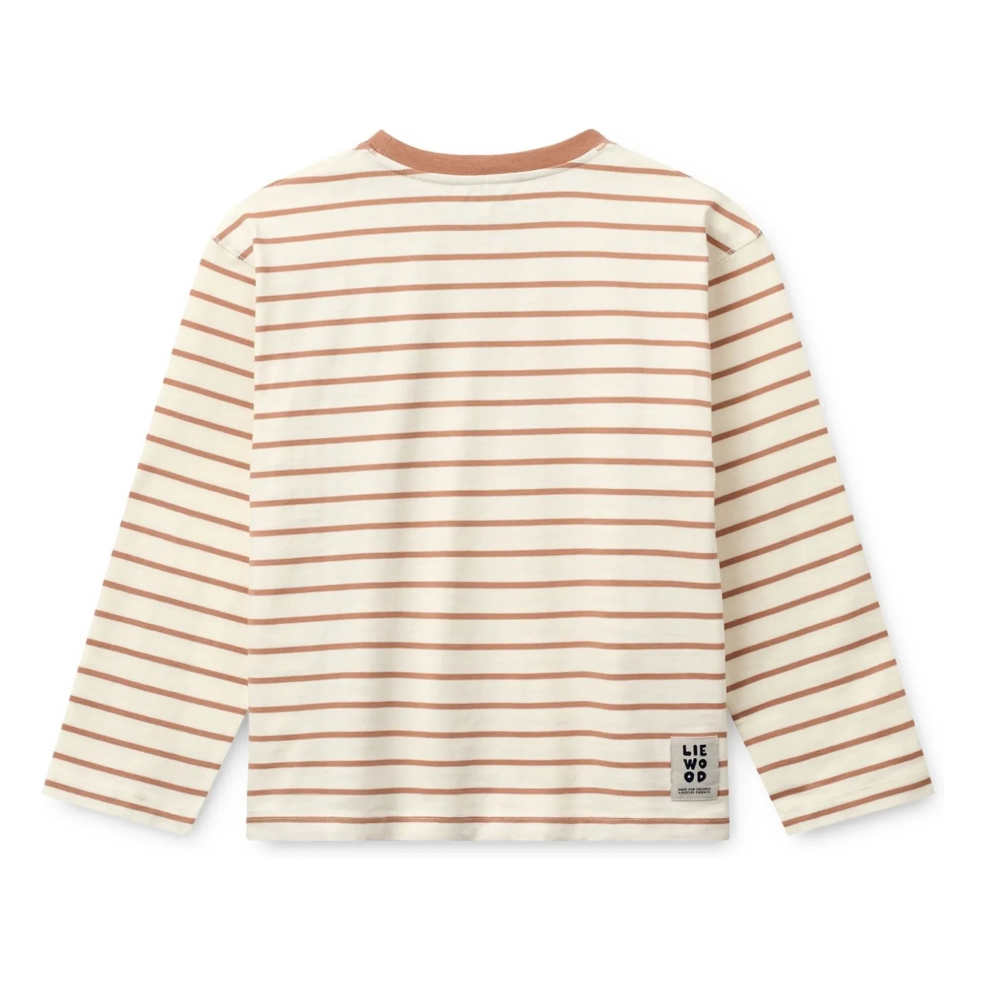 Liewood - Tyler Gestreiftes Herz T-Shirt aus Bio-Baumwolle | Pfirsich