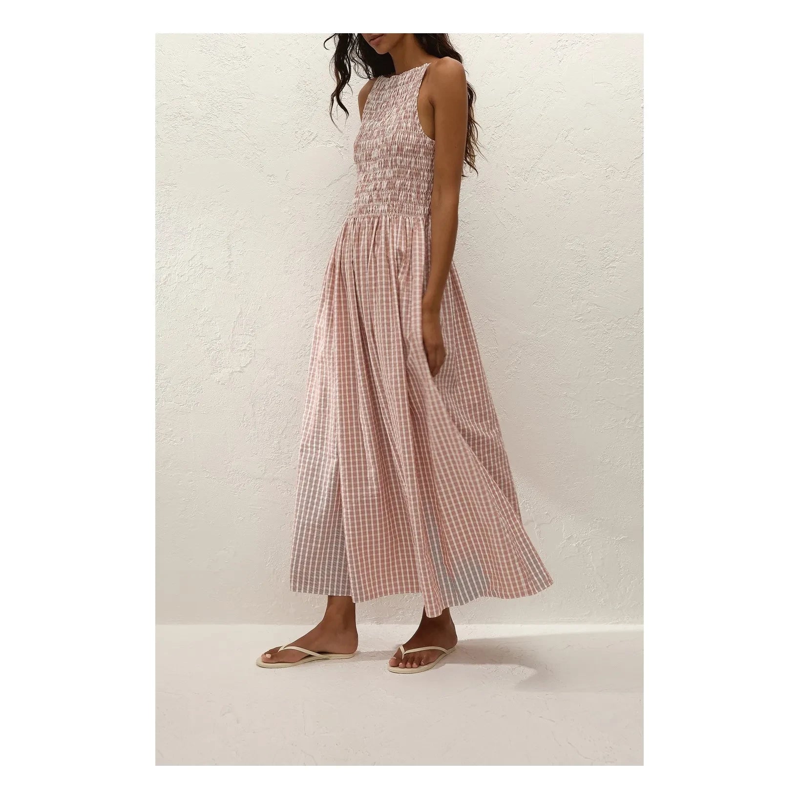 Faithfull the Brand - Carreaux Laia Pamuk Maxi Elbise | Cinnamon