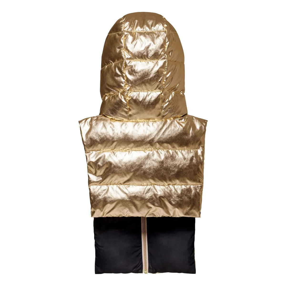 Fudoon - Metallic Wende-Steppjacke mit Kapuze | Gold