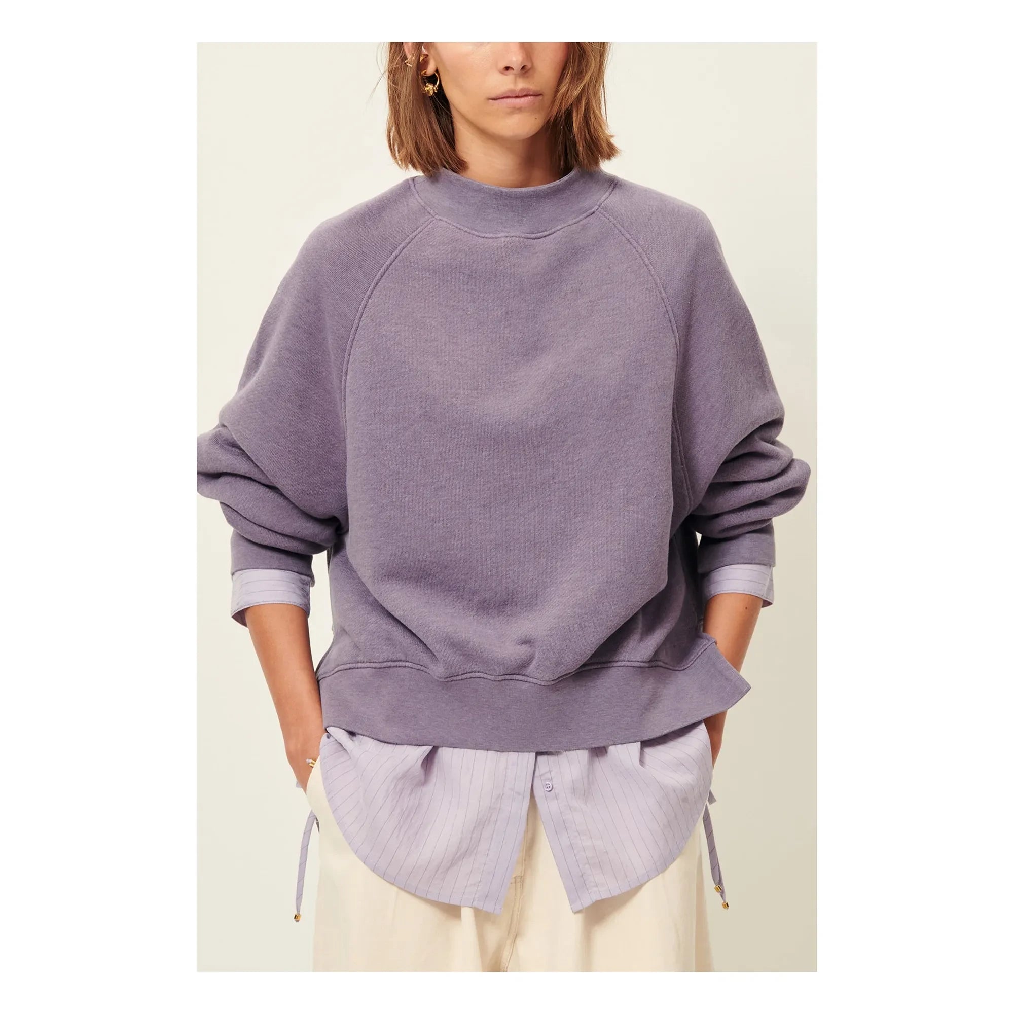Sessùn - Sudadera de algodón modelo Oliveira | Morado