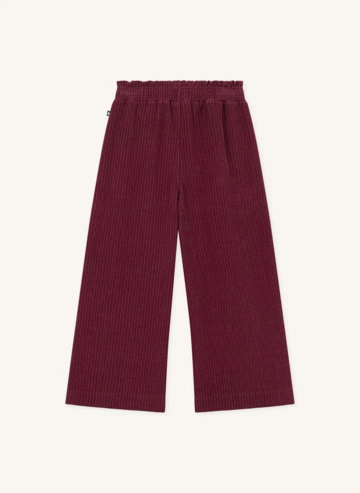 Petit Bateau - Organik Pamuk Kordon Bağcıklı Pantolon | Bordo