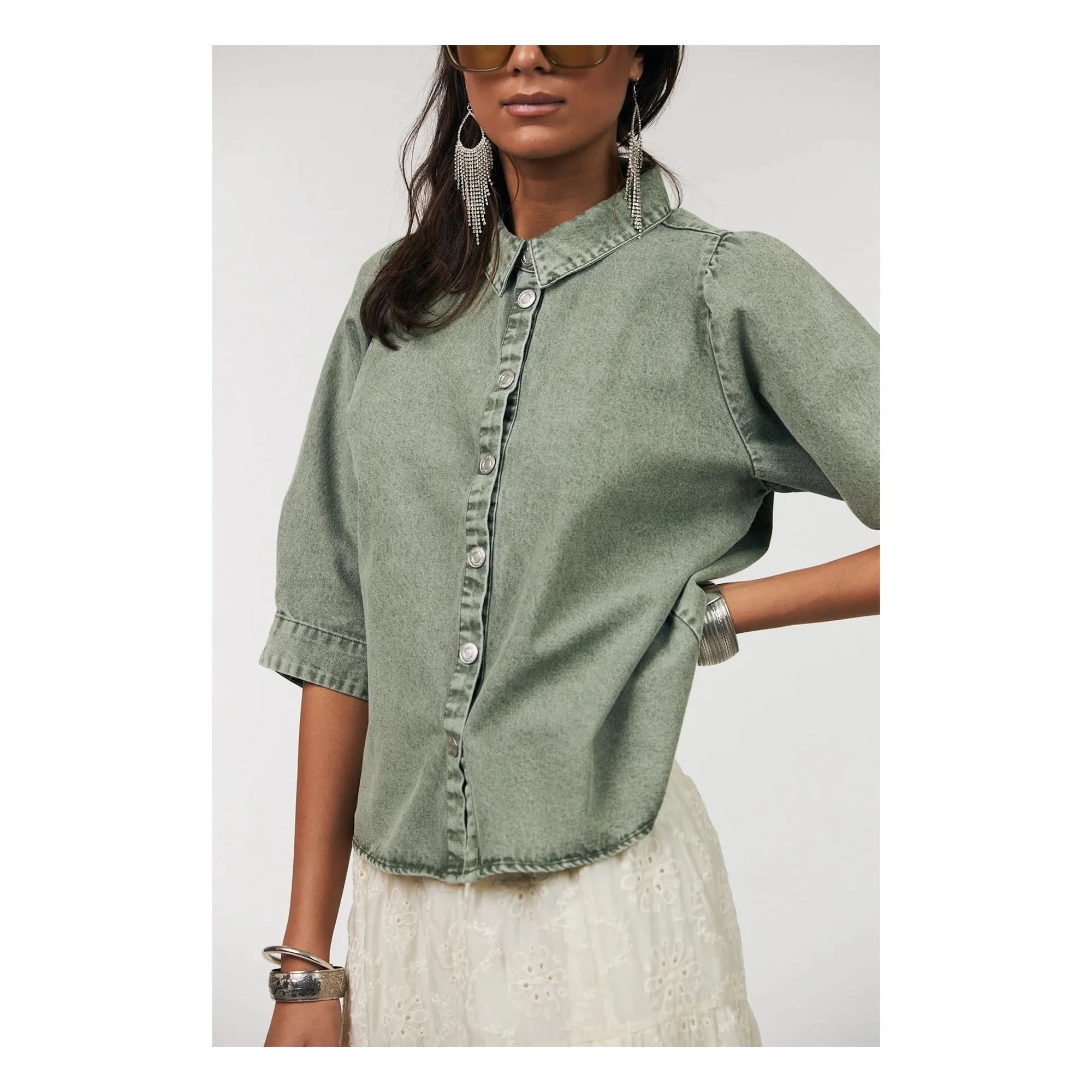 Lollys Laundry - Bono Baumwollhemd | Khaki