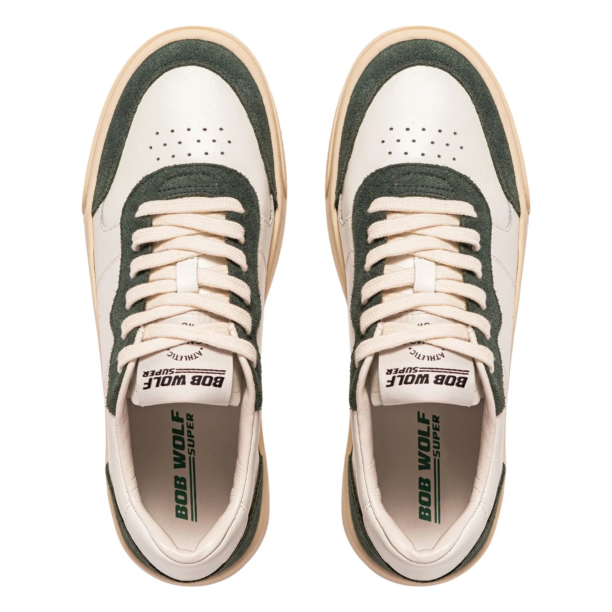 Bob Wolf - Legacy '76 Leder- und Wildleder-Sneaker | Dunkelgrün