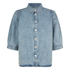 Lollys Laundry - Bono Denim gömlek | Yıkanmış Mavi