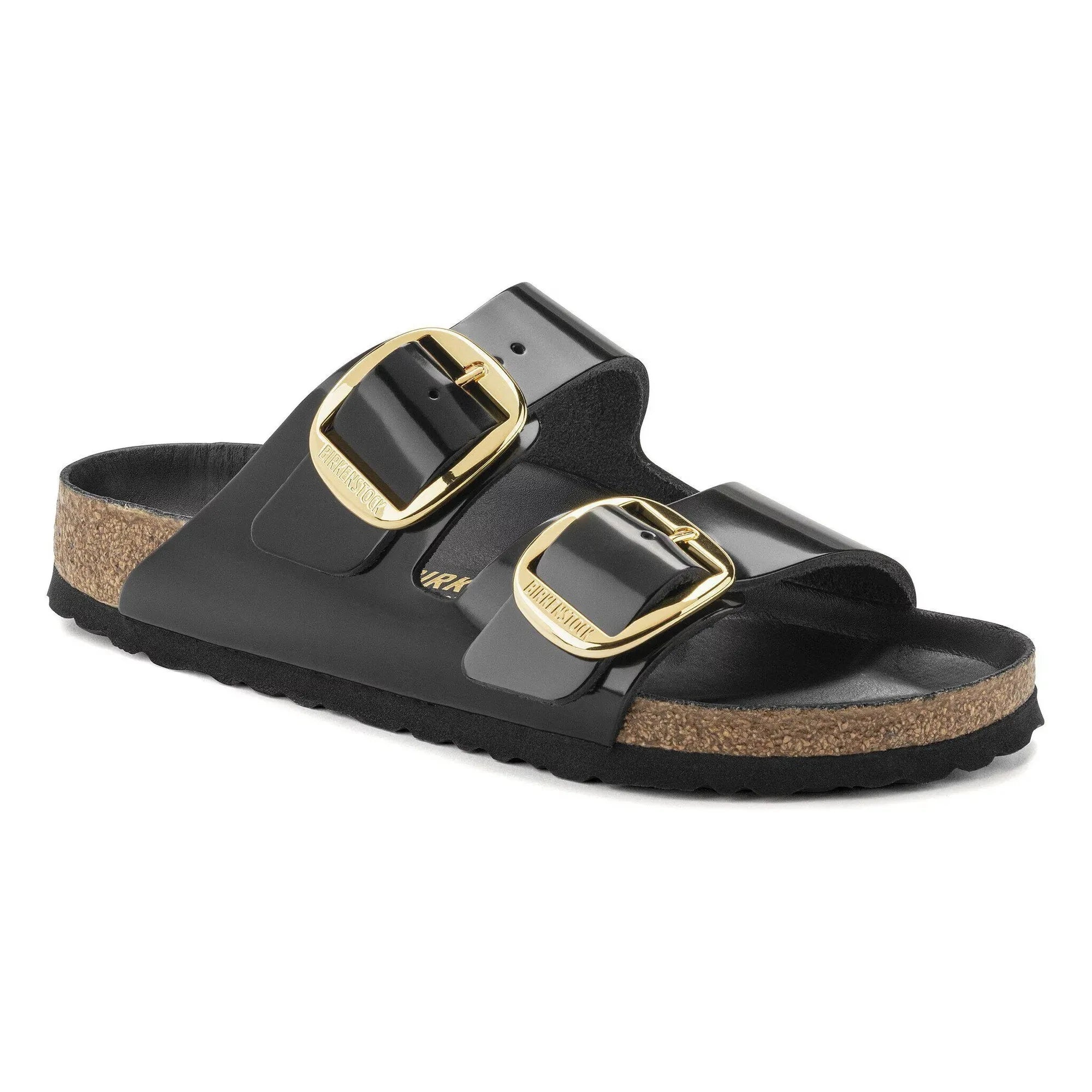 BIRKENSTOCK - Arizona Big Buckle Rugan Deri Sandalet | Siyah
