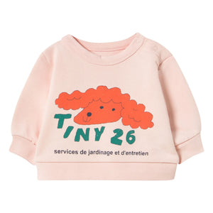 Tinycottons - Sweat Dog Tiny 26 Organik Pamuklu Bebek | Soluk Pembe