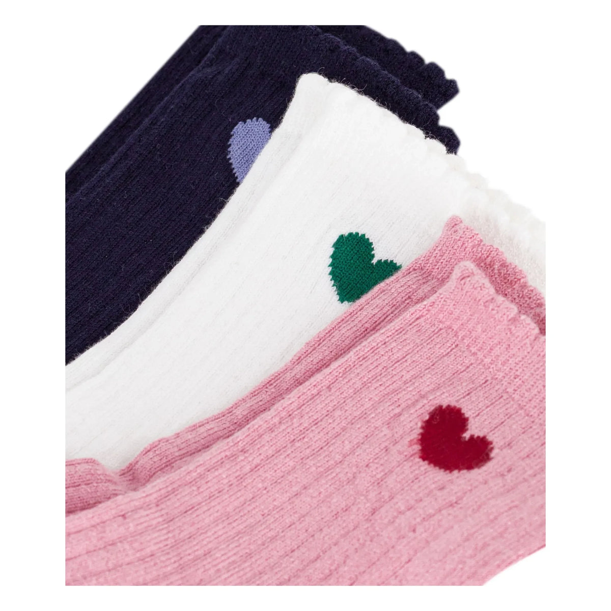 Petit Bateau - Calcetines de corazón | Rosa