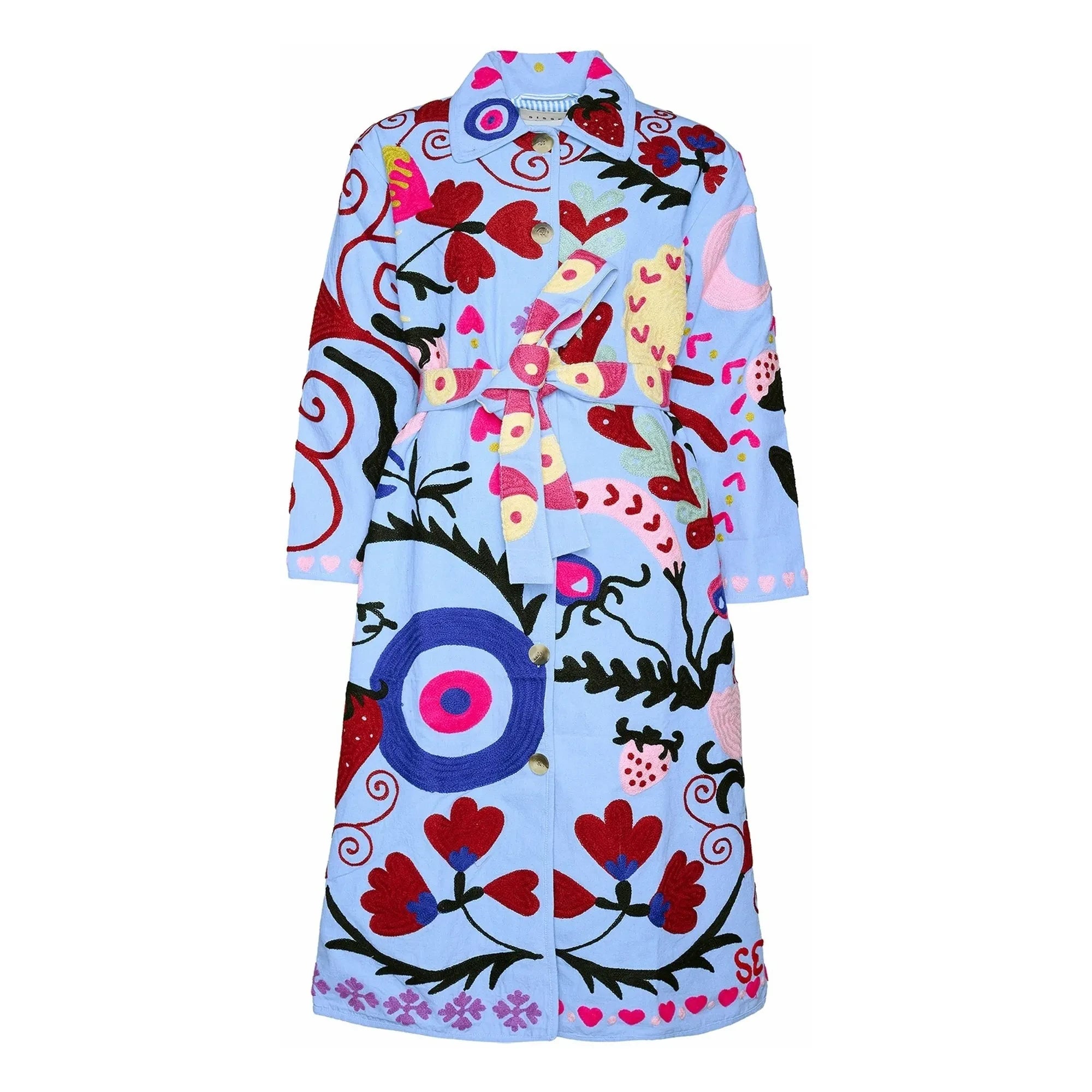 SISSEL EDELBO - Abrigo Rosa Campana Azul | Azul