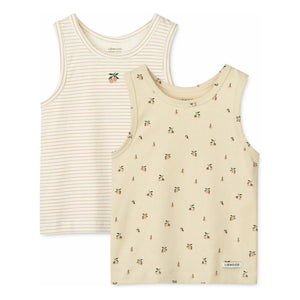 Liewood – 2er Set Bio-Baumwoll-Tanktops Faris | Beige