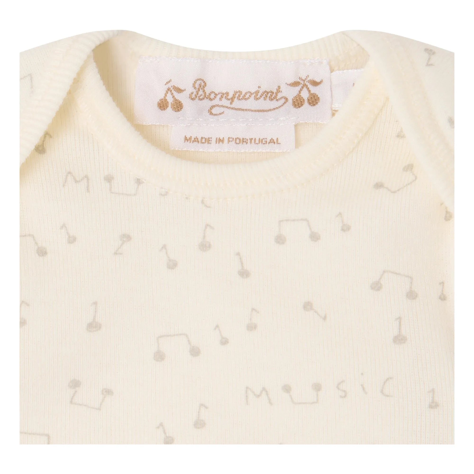 Bonpoint - Timi Music organic cotton set | Cream