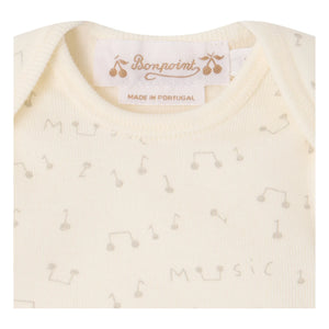 Bonpoint - Timi Music organic cotton set | Cream