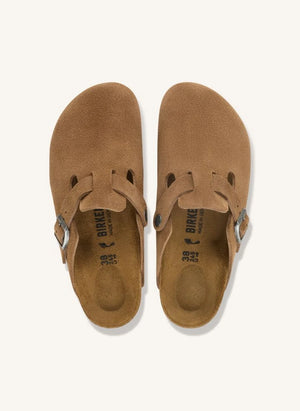 BIRKENSTOCK - Boston Wildleder-Pantoletten | Camel