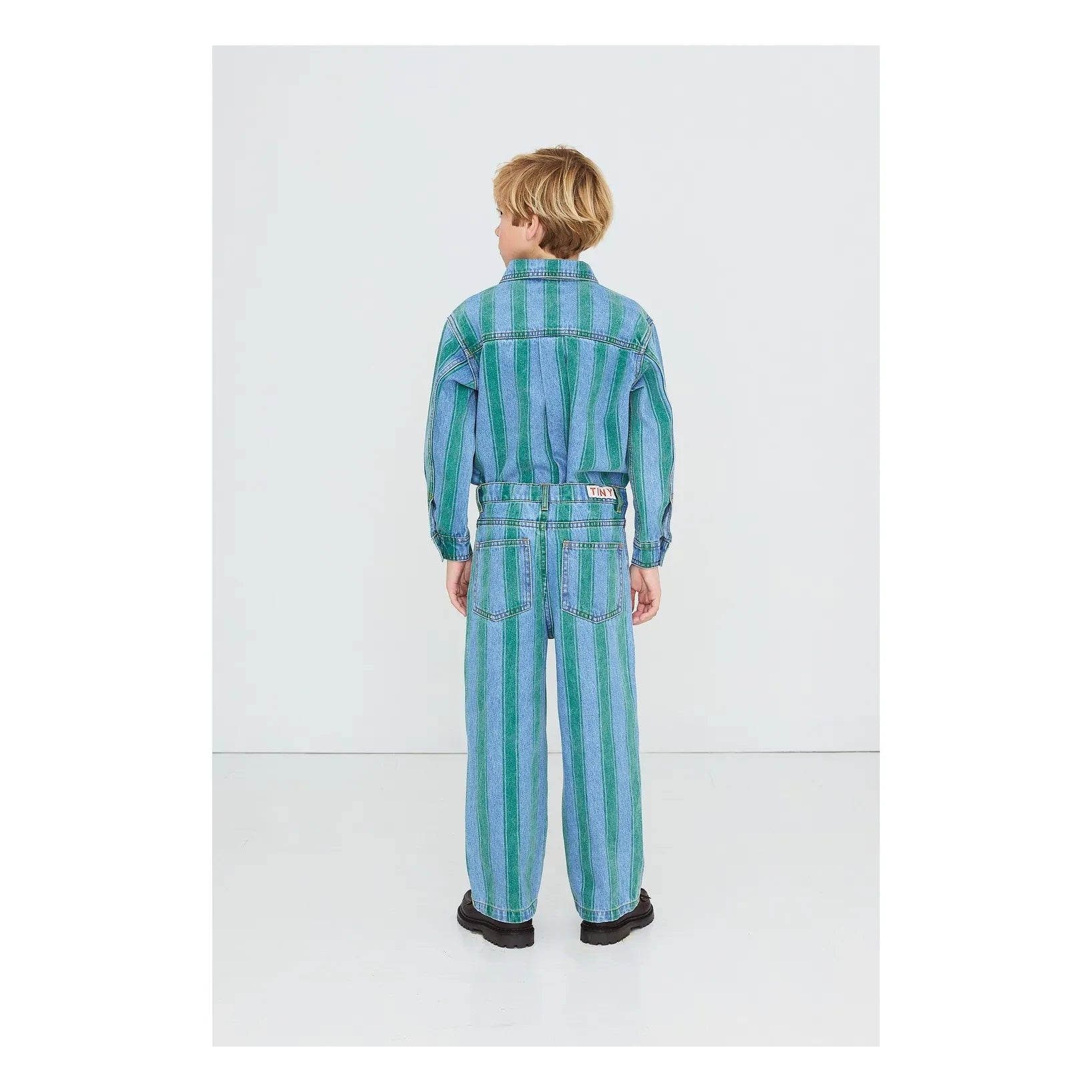 Tinycottons - Striped Denim Shirt | Blue