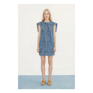 The Tiny Big Sister - Vestido de algodón denim | Azul denim