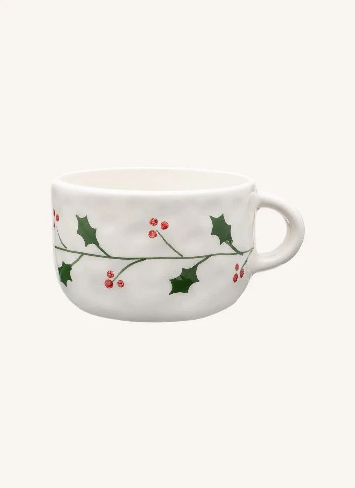 Anna + Nina - Taza Cappuccino Holly | Blanca