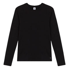 Petit Bateau - Camiseta icónica de manga larga - Colección Mujer | Negro