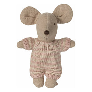 Maileg - Baby Maus in Kinderwagen | Rosa