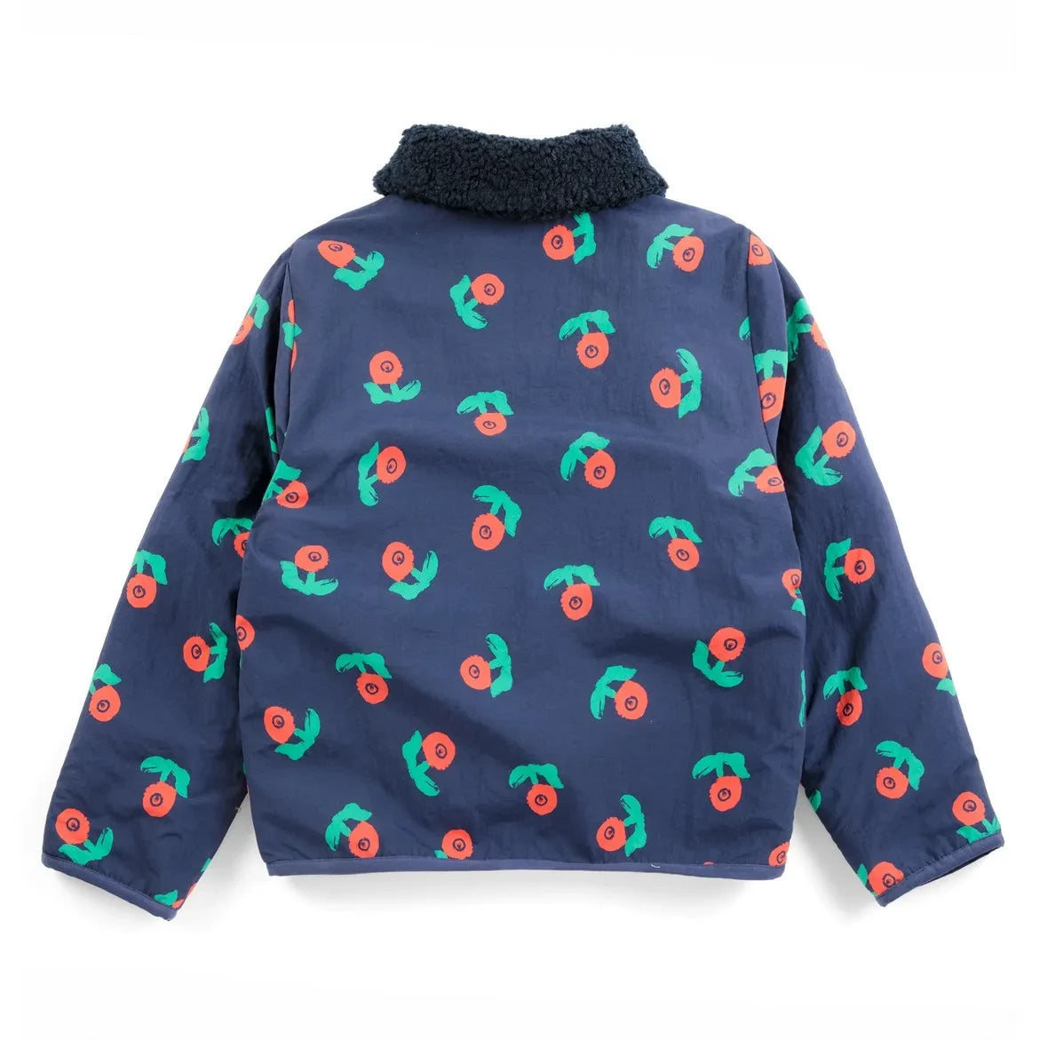 Bobo Choses - Chaqueta sherpa reversible de fibras recicladas | Azul marino
