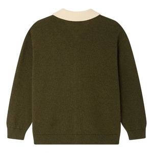 Bonpoint - Martin Chiné Organic Cotton Vest | Khaki