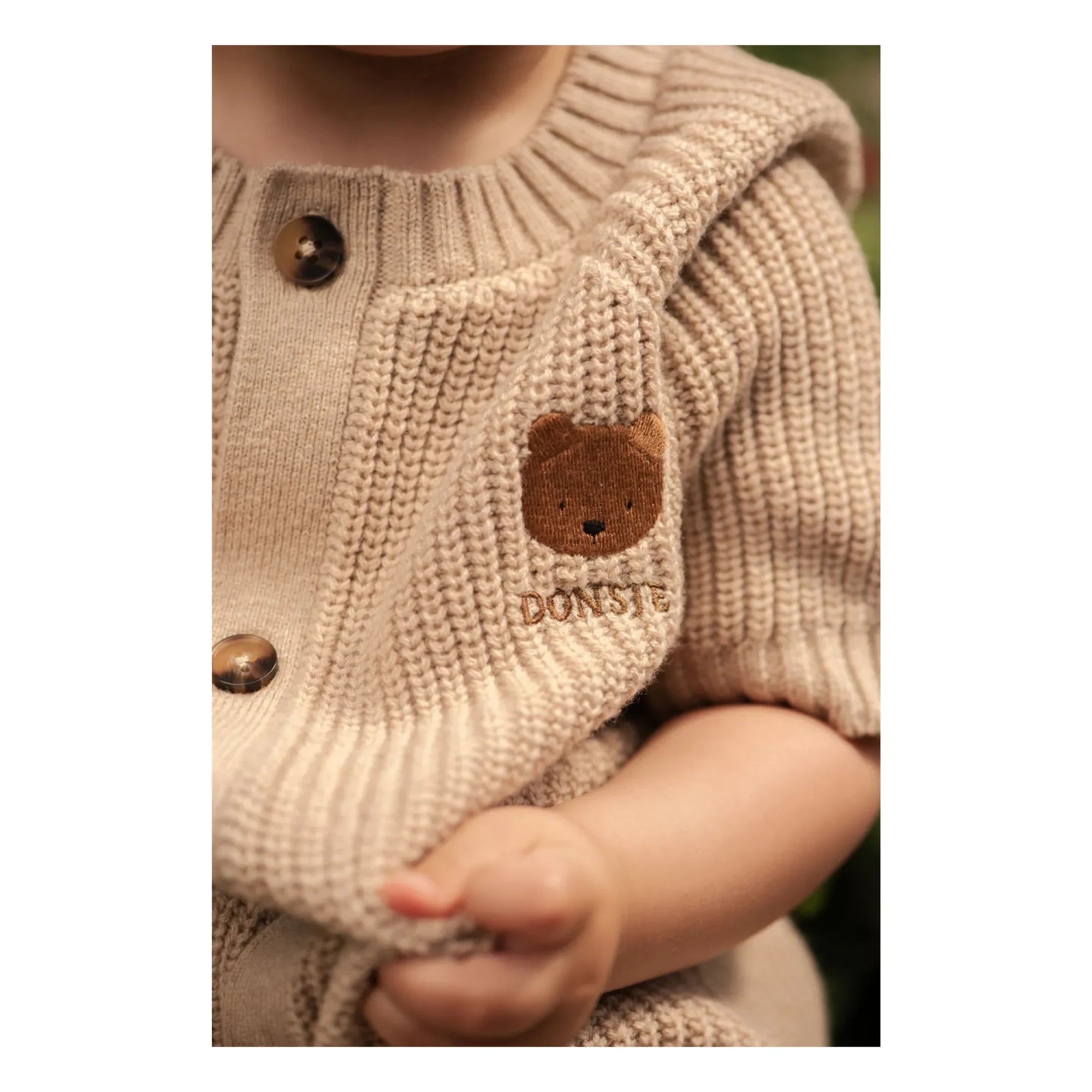 Donsje - Pelele de canalé de oso Dantje | Beige