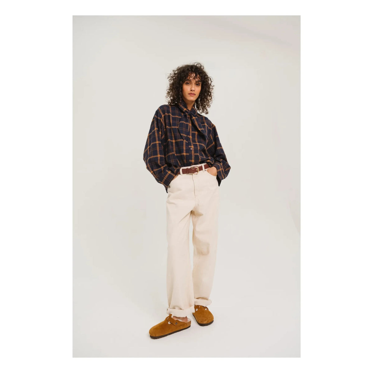 Sacrécoeur - Charlie scarf shirt | Marineblau