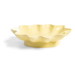 &Klevering - Plato cerámico piedra solar | Amarillo pálido