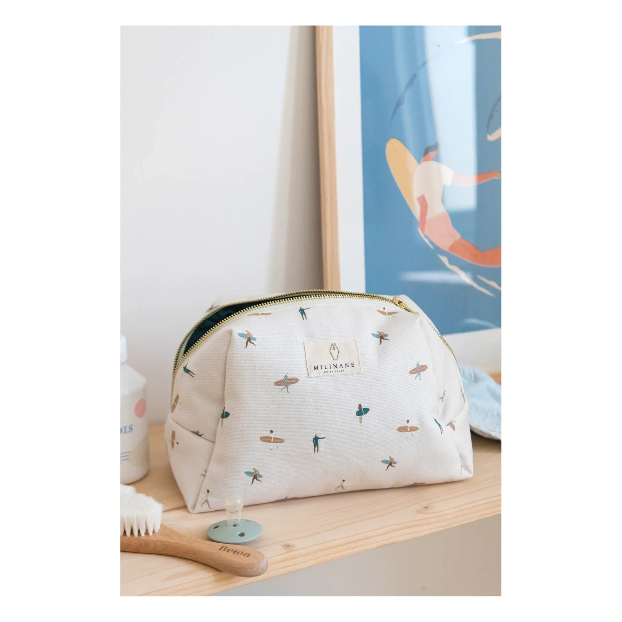 Milinane - Jade Makeup Bag | White