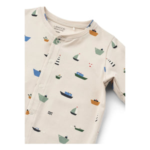 Liewood - Pyjama Birk Bateaux Bio-Baumwolle | Beige