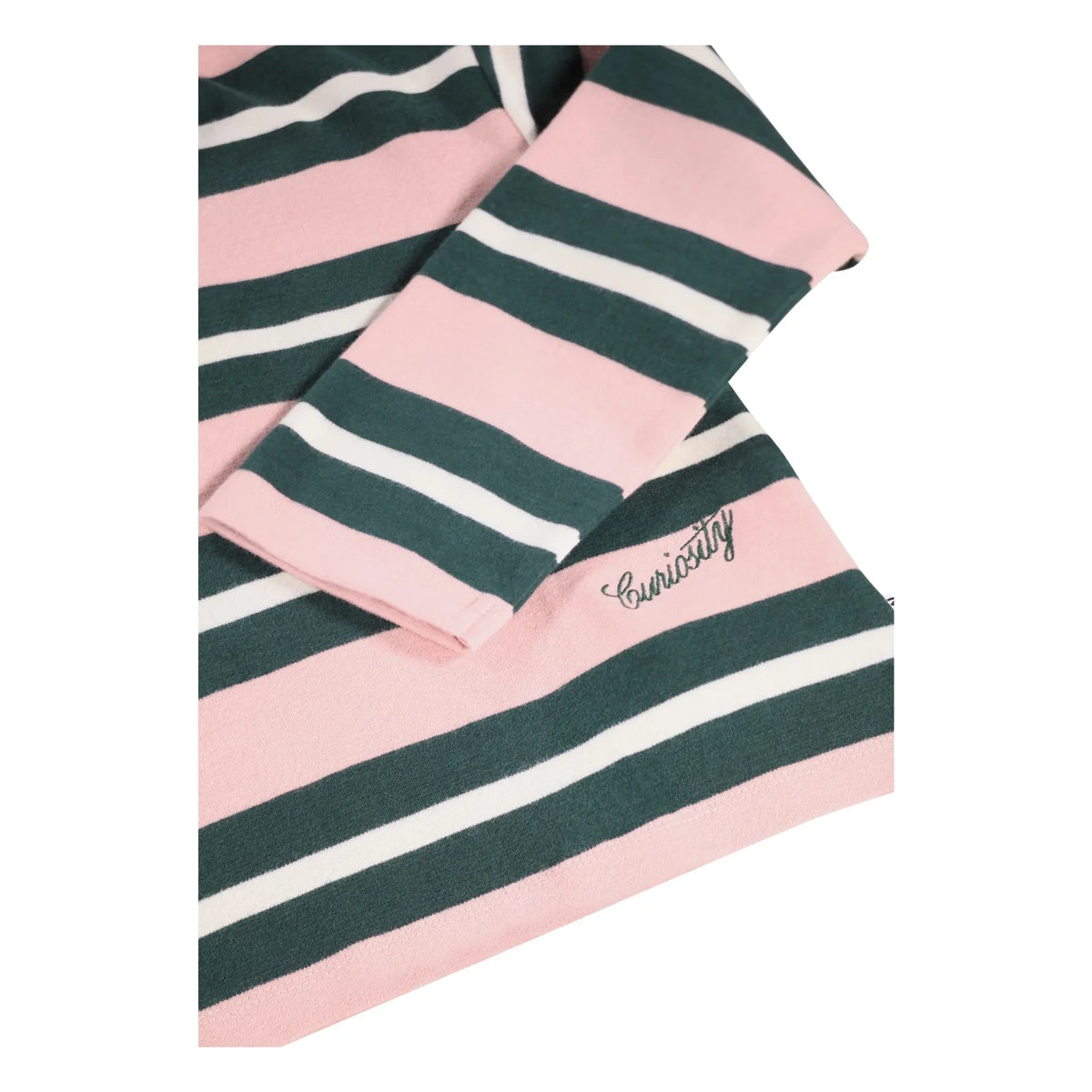 Molo - Polo a rayas Mille de algodón orgánico | Rosa empolvado