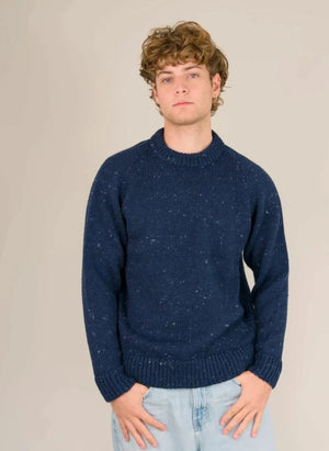 Origin Knitwear - Raglan Kalın Yün Kazak | Koyu Mavi