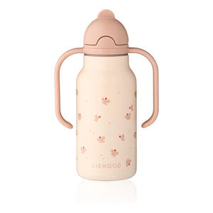 Liewood - Kimmie paslanmaz çelik su şişesi - 250 ml | Mini Butterfly/Apple blossom