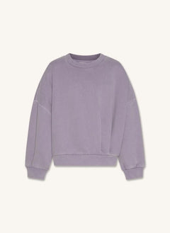 AO76 - Lila Geri Dönüştürülmüş Pamuklu Sweatshirt