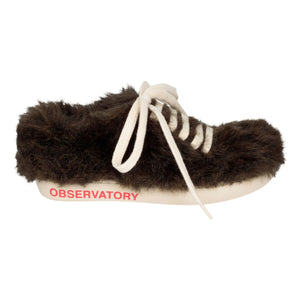 The Animals Observatory - Sneaker mit Hasen-Kunstfell und Schnürung | Braun