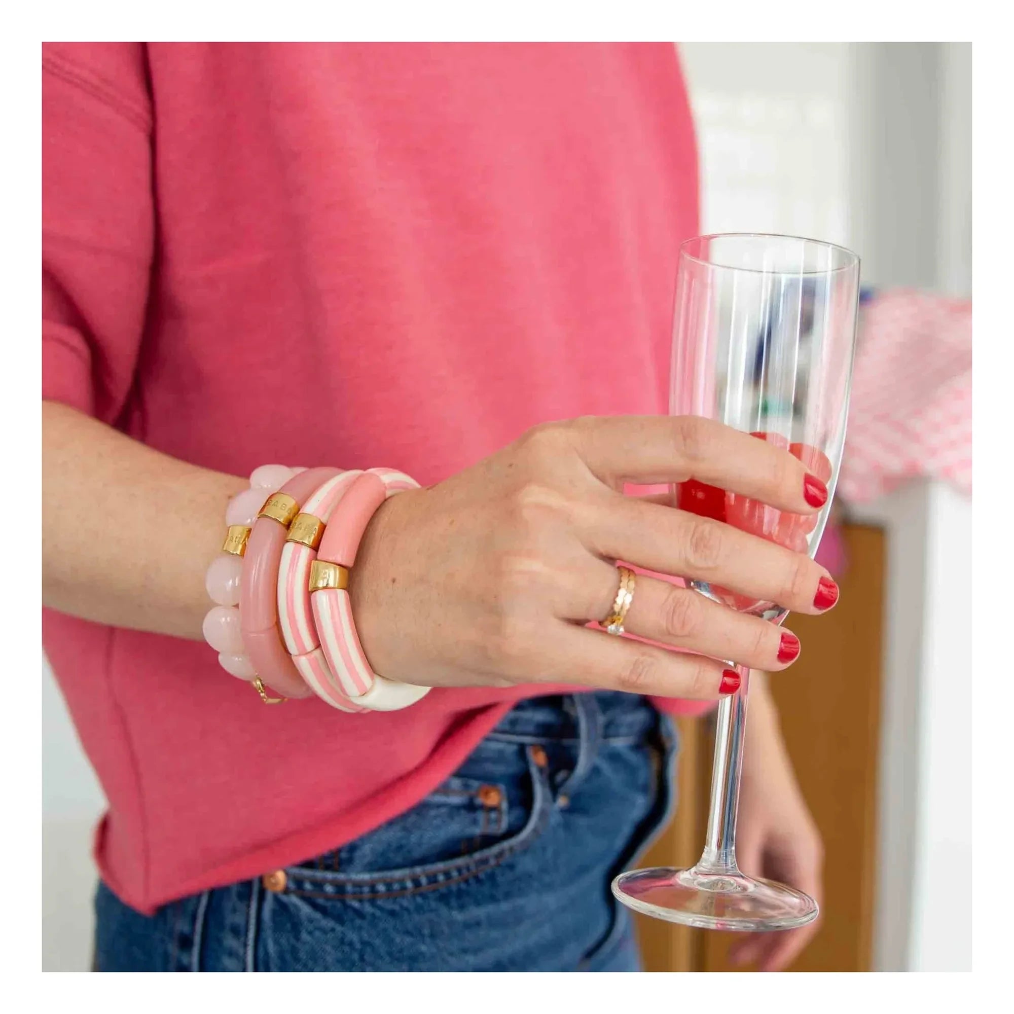 Parabaya - Riviera Rosado 3 pulseras | Rosa