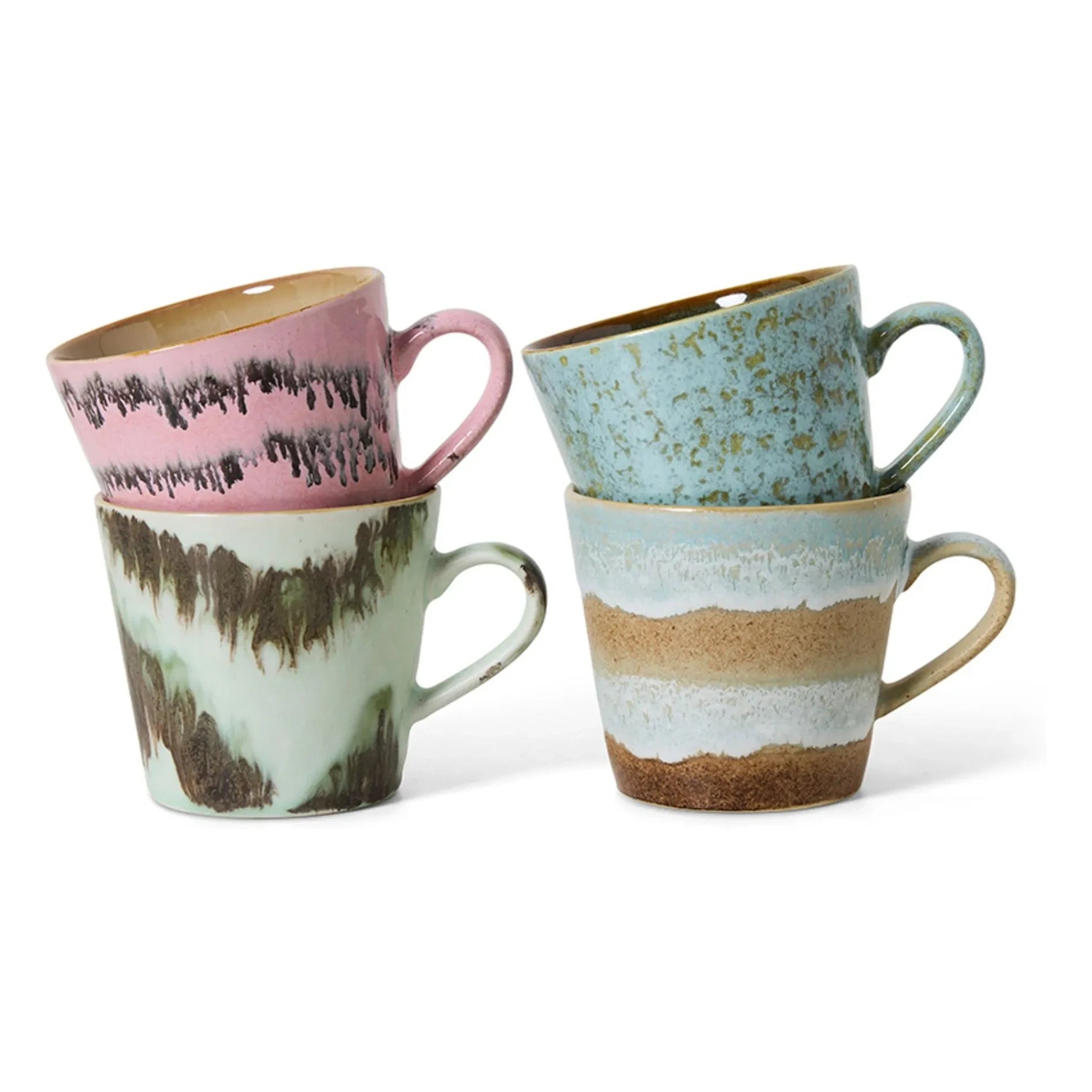 HKliving - Dada Cappuccino Fincanları - 4'lü Set