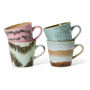HKliving - Dada Cappuccino Fincanları - 4'lü Set