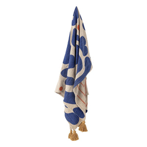Bloomingville - Eviaya Recycled Cotton Throw | Blue