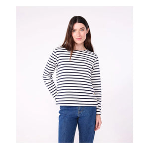 Petit Bateau - Organic Cotton Boat Neck Marinière | White