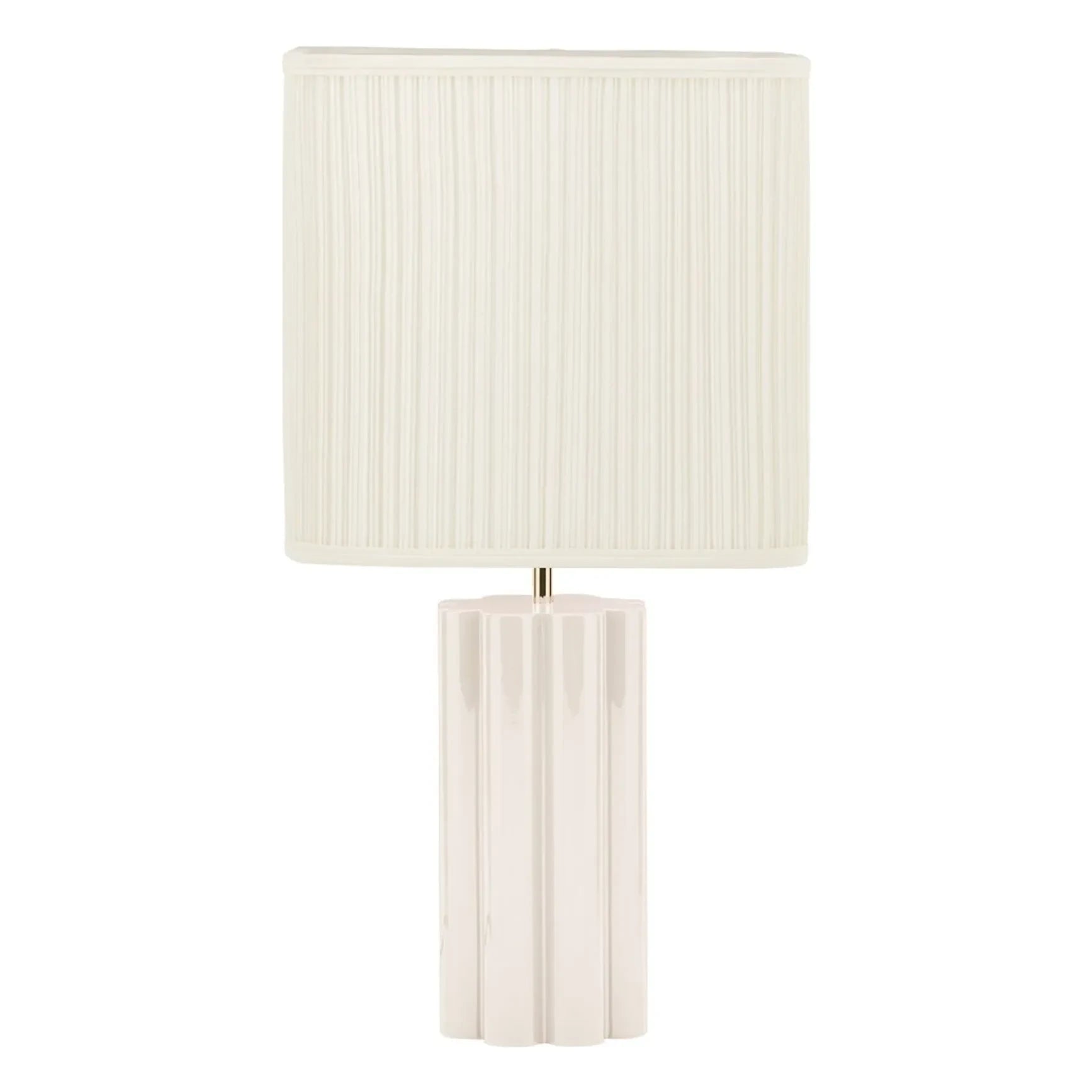 The Socialite Family - Gioia Lake Tischlampe aus Holz und gerüschter Baumwolle - EU-Version (220 V) | Creme