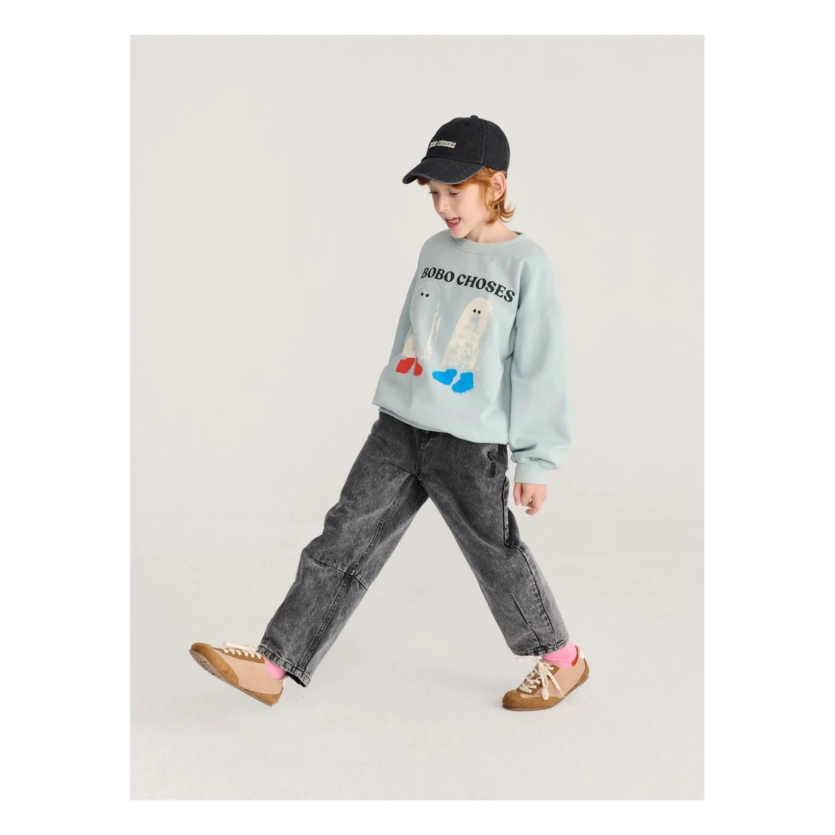 Bobo Choses - Bobo Choses organik pamuklu hayalet sweatshirt | Açık mavi