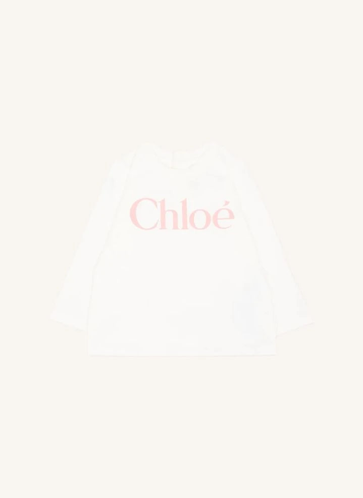 Chloé - Uzun Kollu Tişört Chloé Organik Pamuk | Beyaz