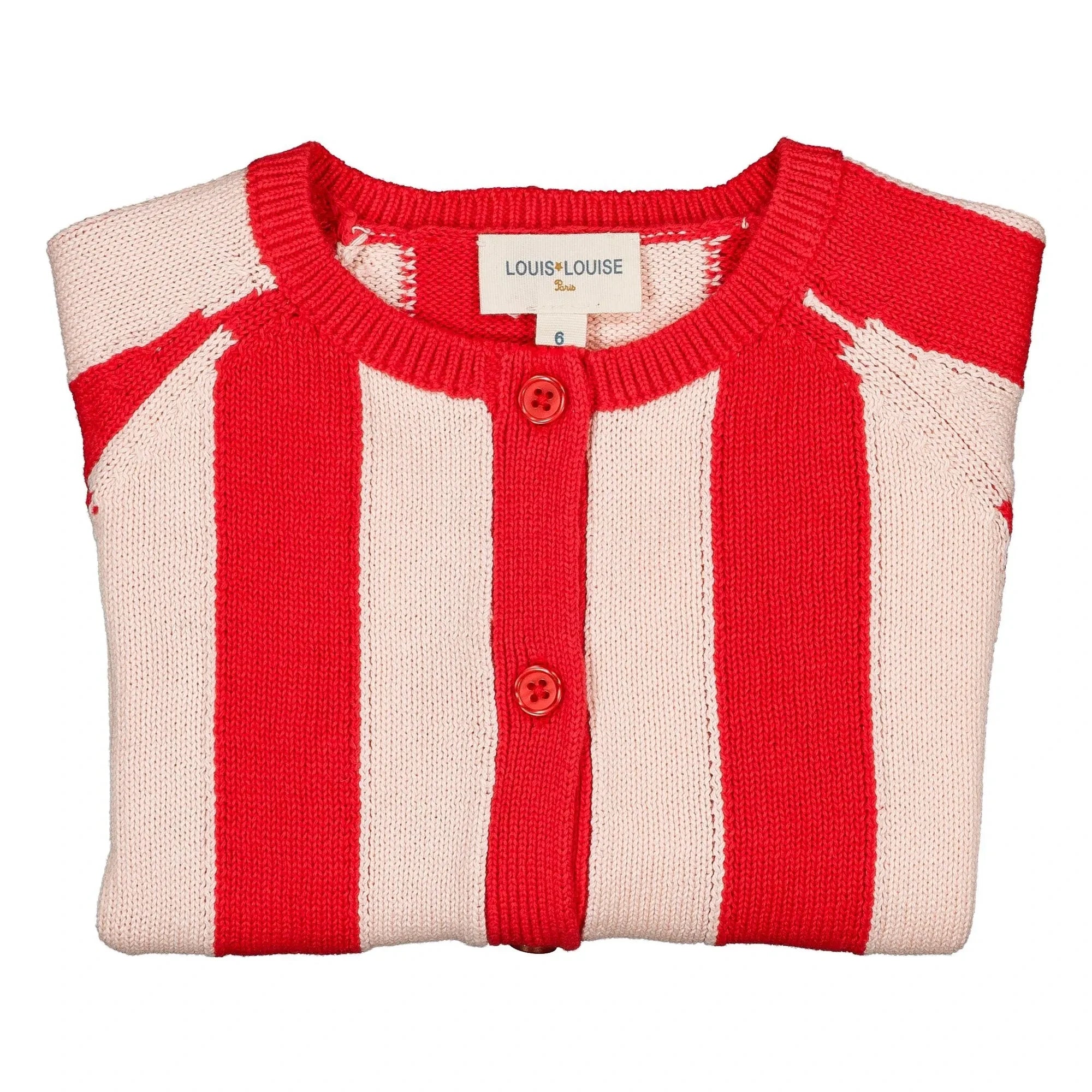 Louis Louise - Striped Gulsah Cardigan | Red